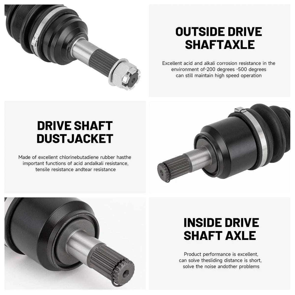 2X Front CV Joint Axle for Honda Rancher 420 TRX420 (2017–2021) 44350-HR3-W51