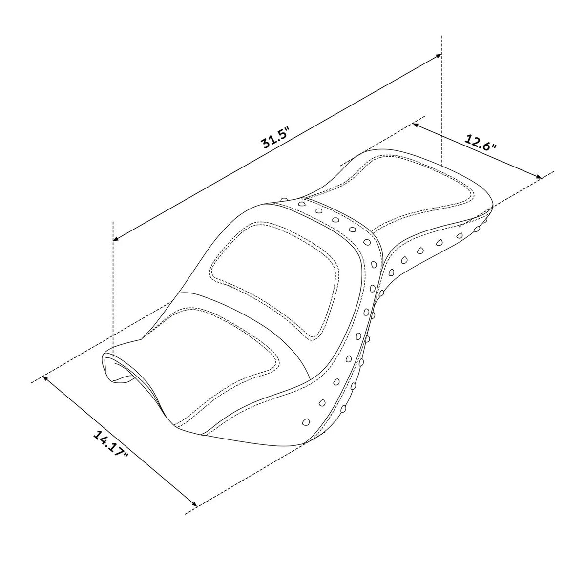 Driver Passenger Seat for Kawasaki Vulcan 900 VN900 Classic (2006–2025)
