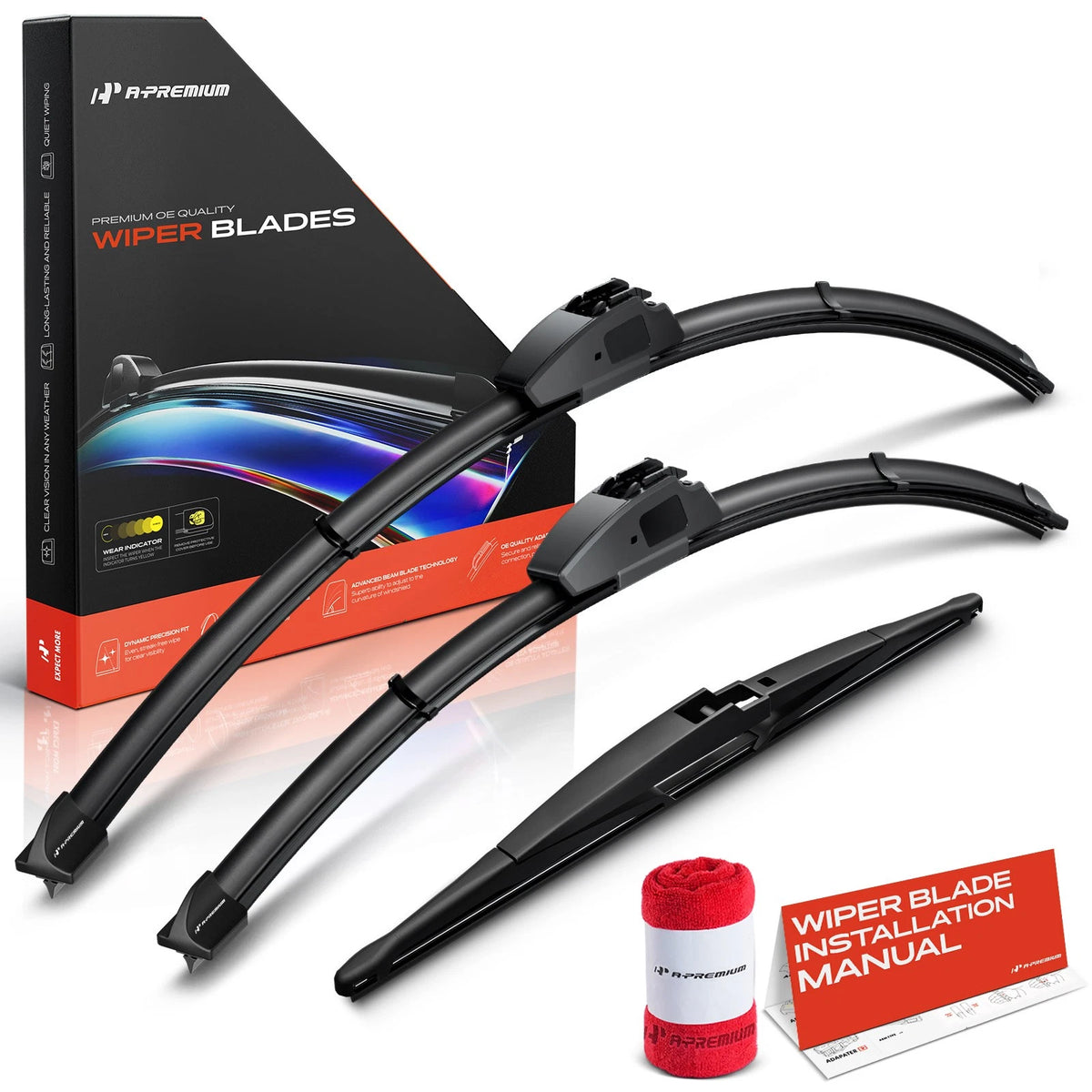 Set of 3 Windshield Wiper Blades for Mitsubishi Endeavor (26", 21", 14")