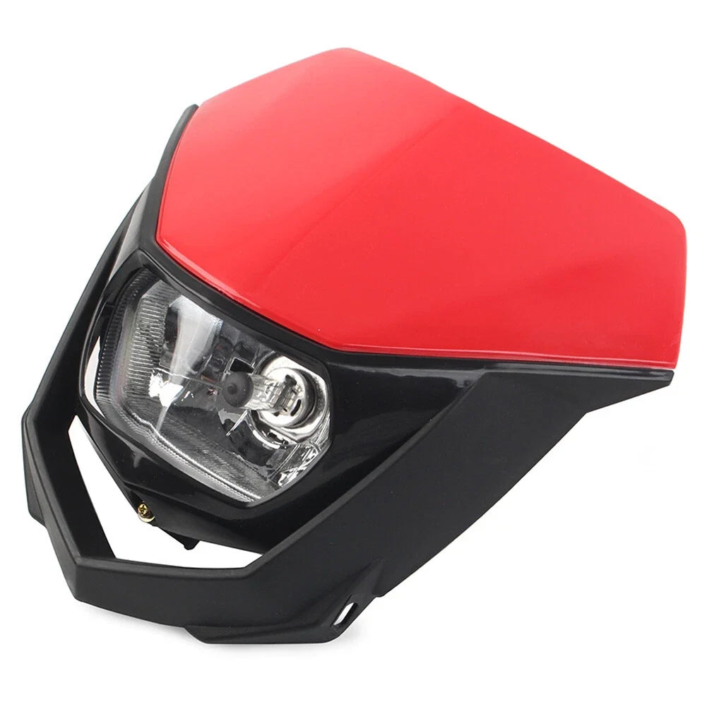1 Pcs Red Universal Headlight for Supermoto Dirt Bike (Universal Fit)
