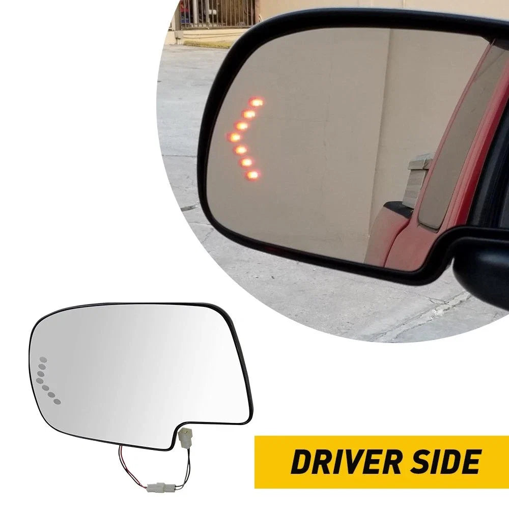 Heated Turn Signal Mirror Glass Driver Side for Cadillac Chevy GMC (2003–2007)
