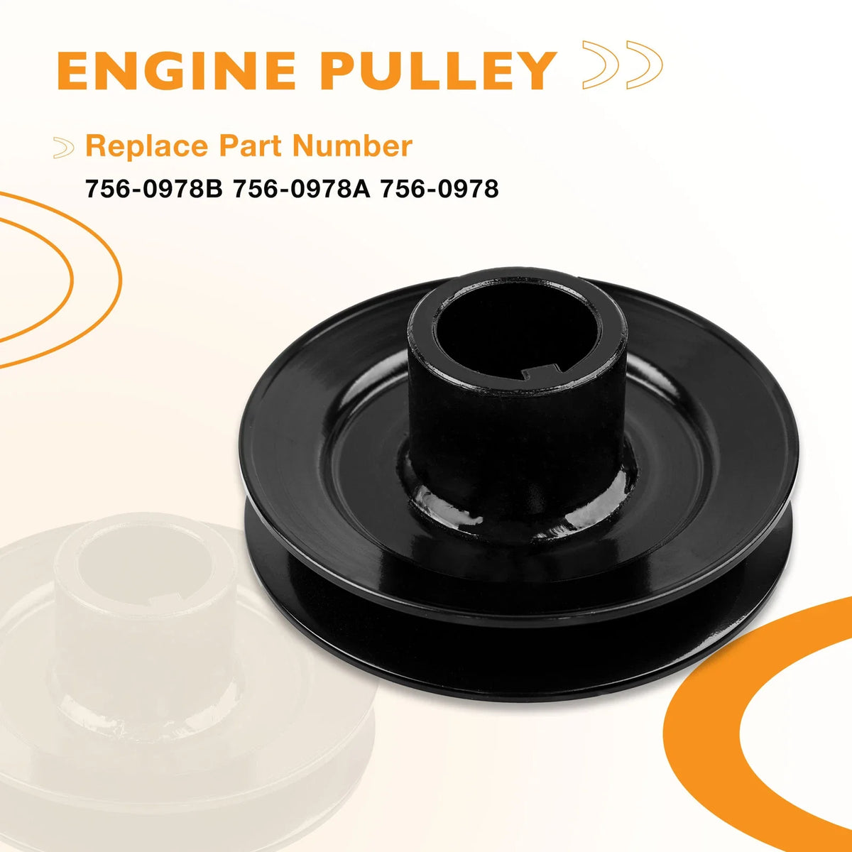 Engine Pulley for Cub Cadet MTD RZT GTX LGT LT-1046 (756-0978B, 756-0978, 756-0978A)