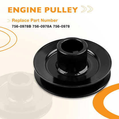 Engine Pulley for Cub Cadet MTD RZT GTX LGT LT-1046 (756-0978B, 756-0978, 756-0978A)
