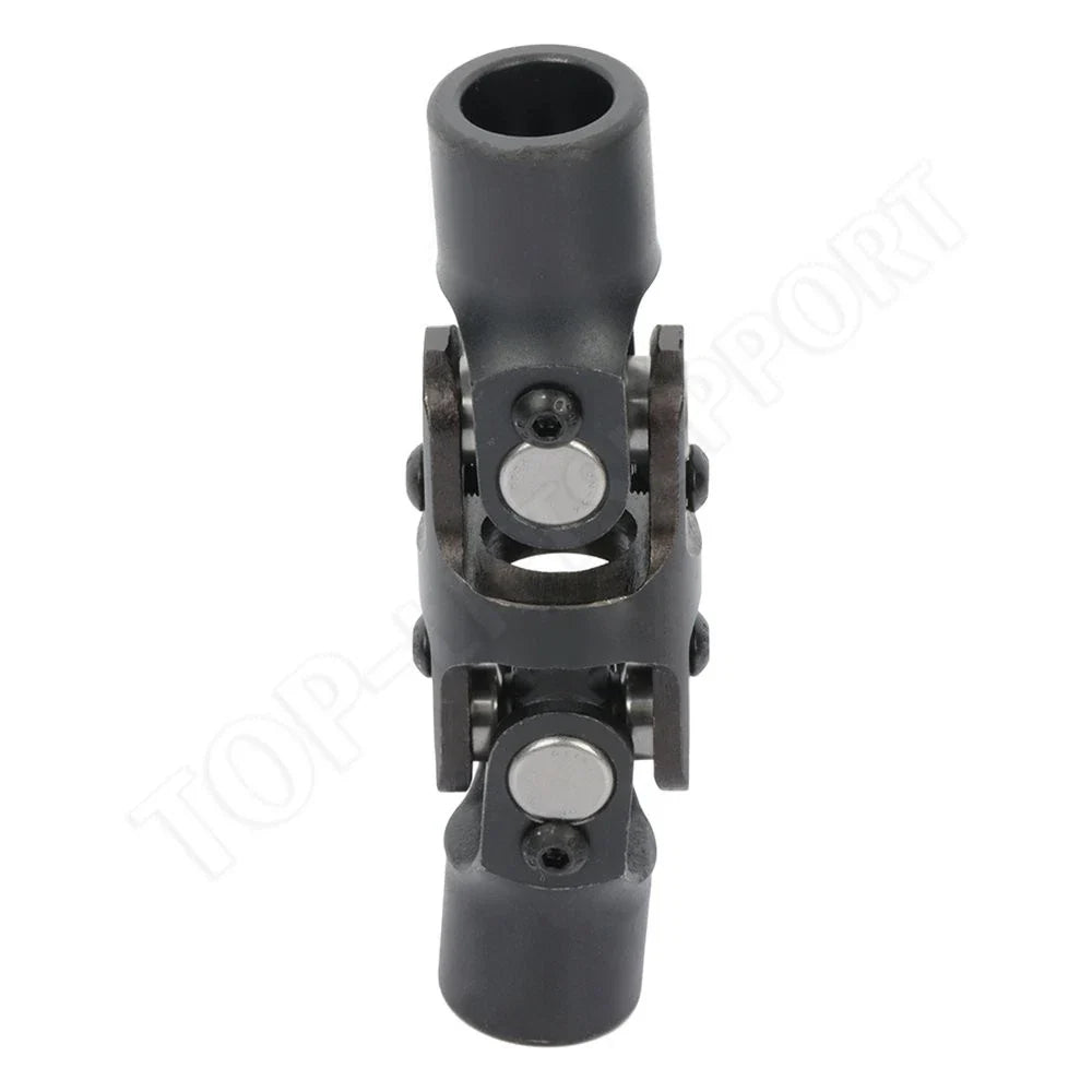 3/4" Round Universal Steering Double U-Joint Shaft - Black