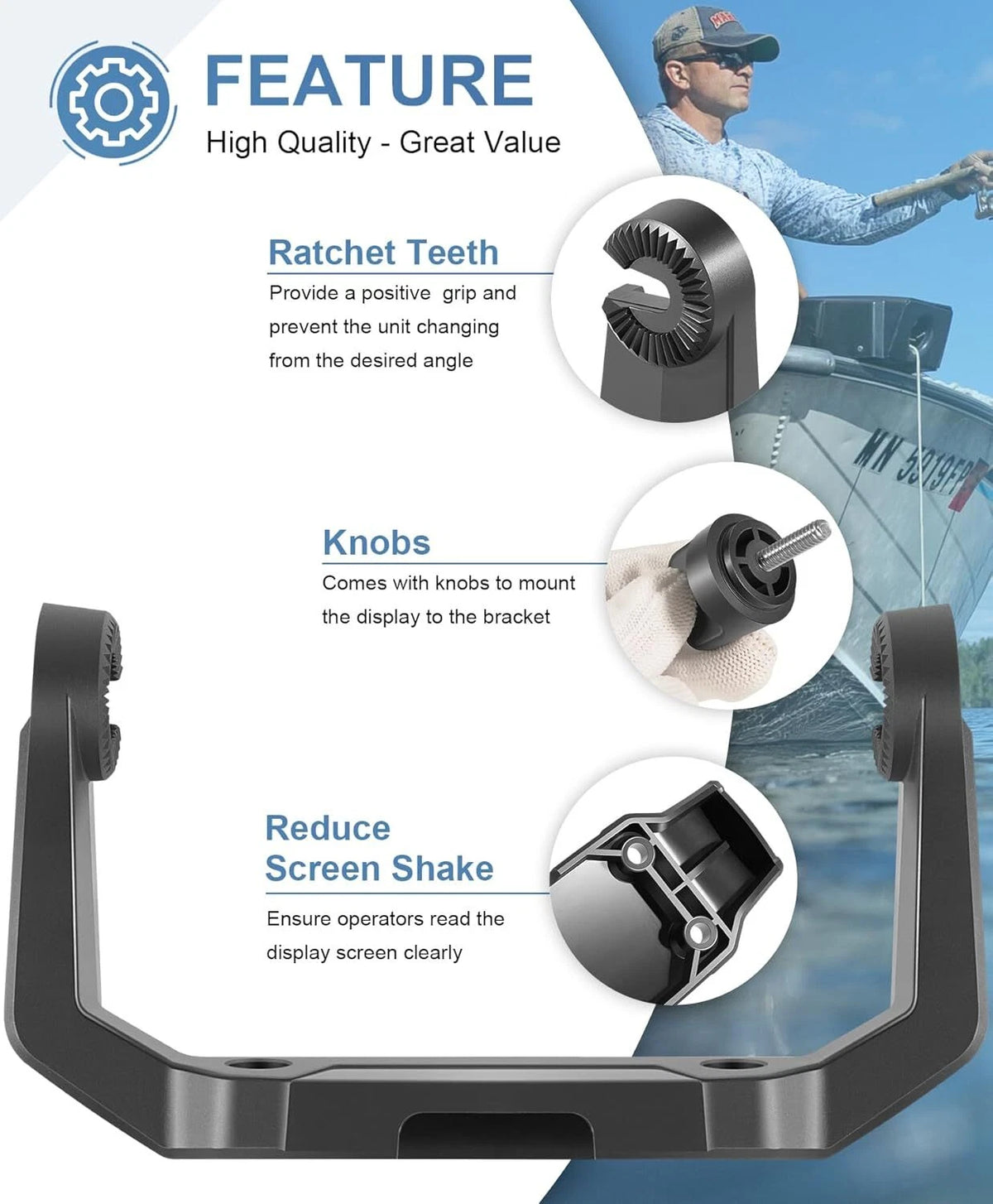 Gimbal Mount Kit for Humminbird Helix-5 Series (2015–2023)