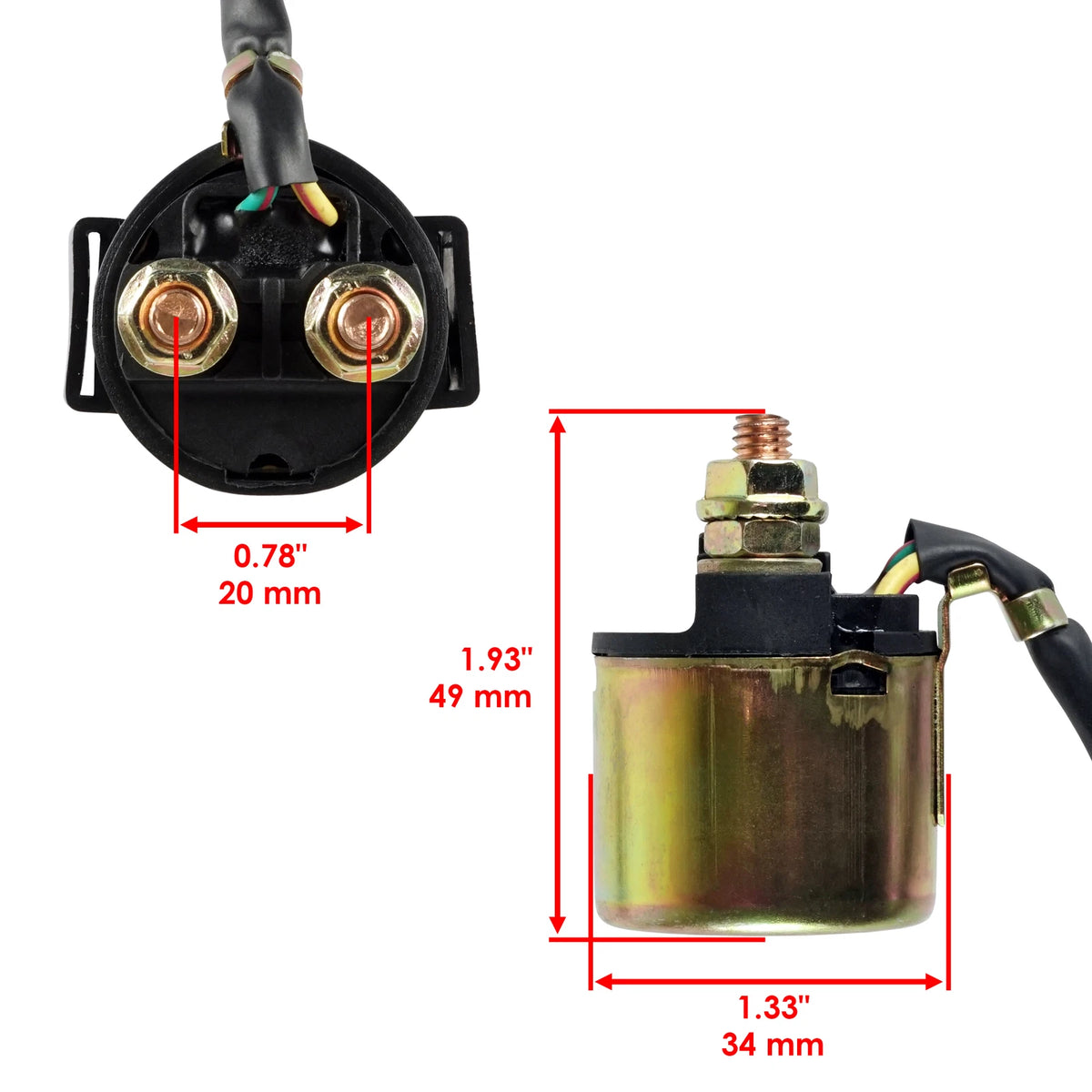 Starter & Relay Solenoid for Honda TRX300EX Sportrax 300 (1993–2003) 18329AA2001, 31200HM3671, 35850HM3000