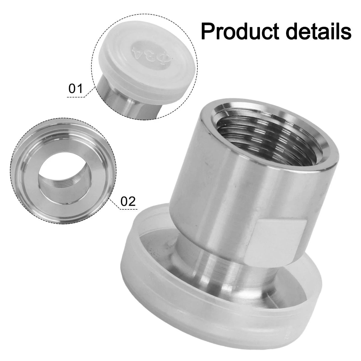 Stainless Steel TC Adapter 1 Inch NPT for