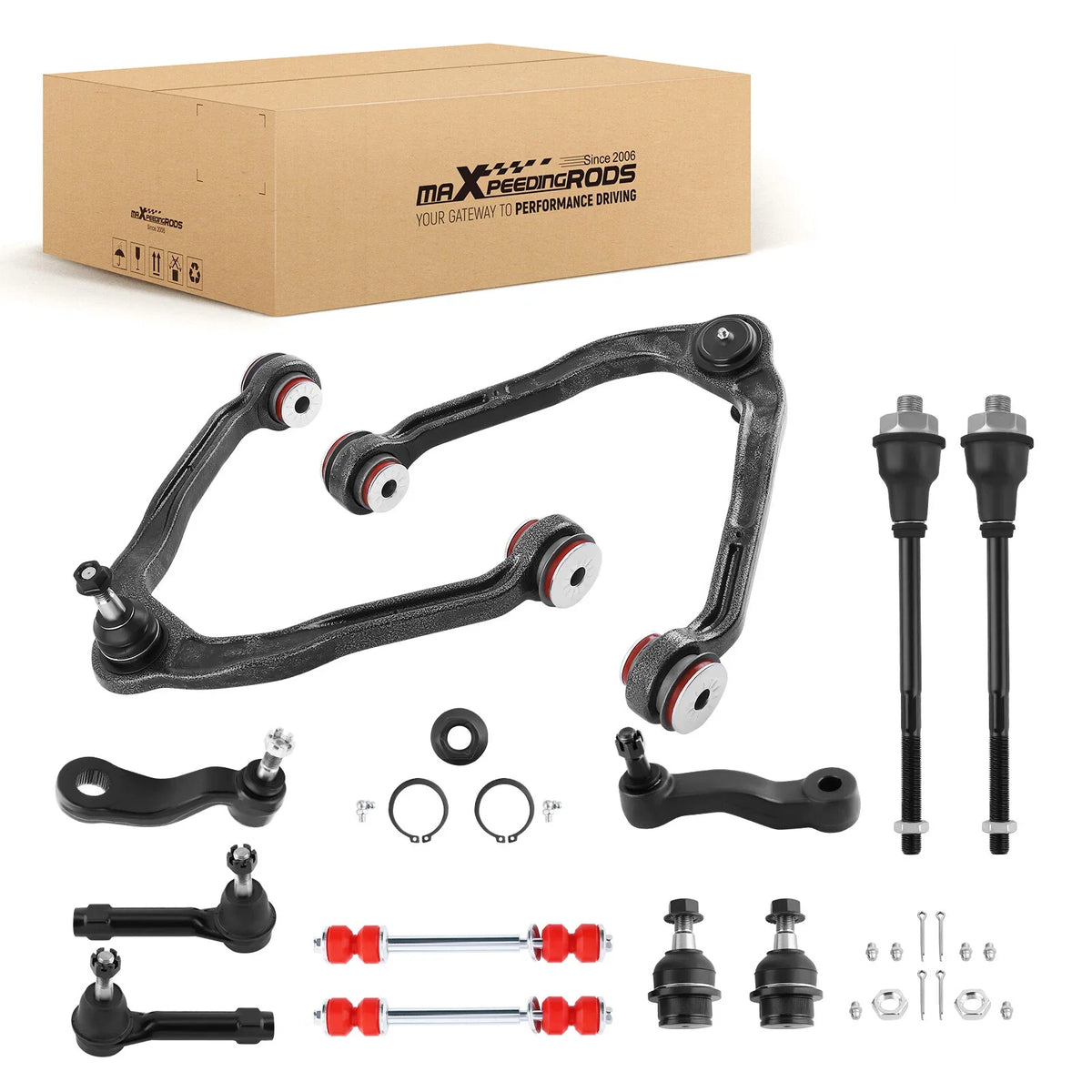 Front Upper Control Arms Ball Joint Pitman Arm Kit for Chevrolet Suburban Tahoe Yukon (1992–2000)