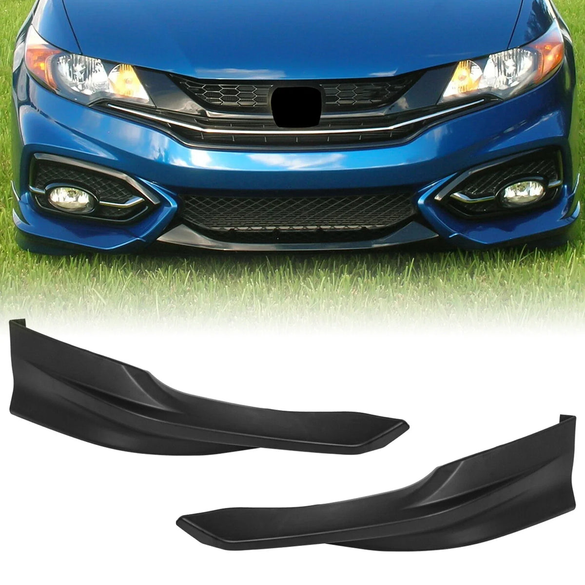2X Front Bumper Spoiler Splitter Lip for Honda Civic Coupe (2014–2015) HFP-Style