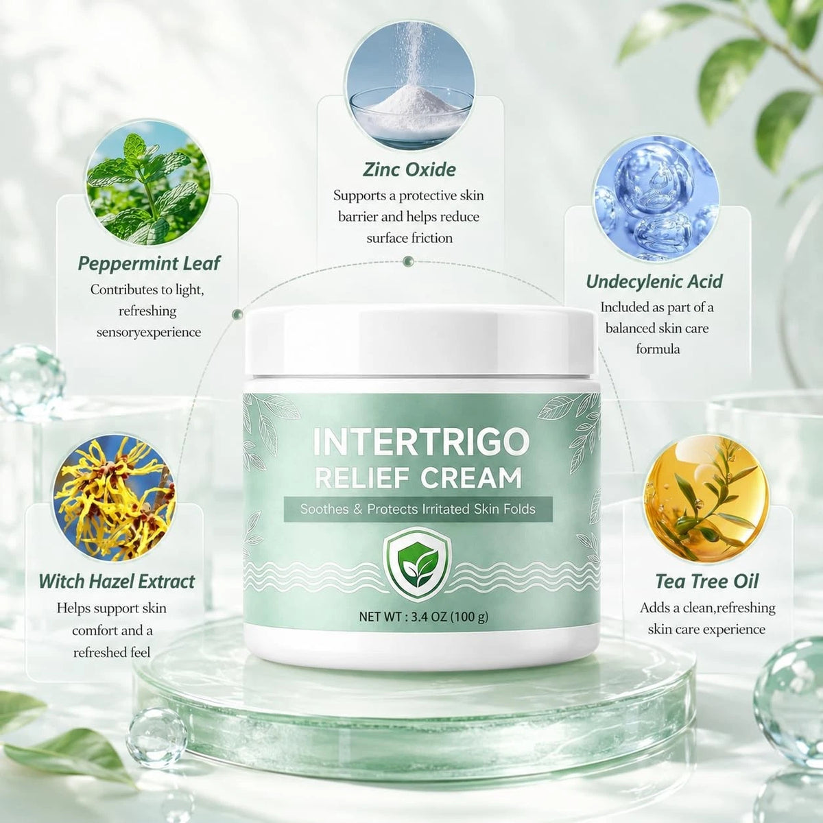 2X Intertrigo Cream for Skin Fold Barrier (1.7 Fl Oz)