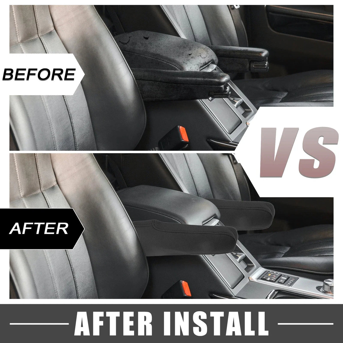 1 Pair Armrest Covers for Honda Odyssey (2012–2017) Black