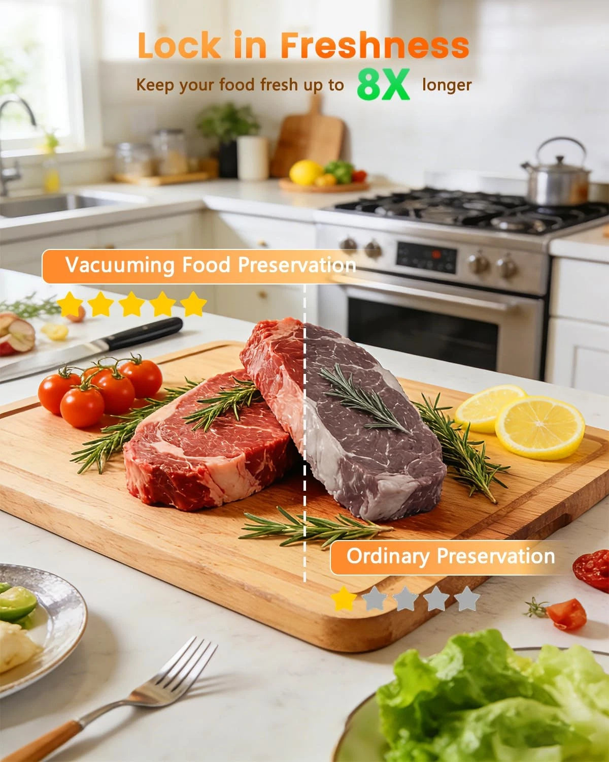 Vacuum Sealer Bags for Food (Reusable, BPA-Free)