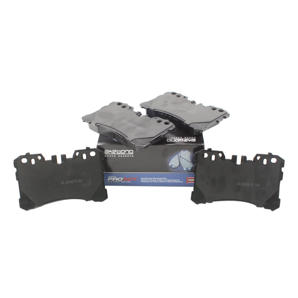 Set of 4 Akebono ProACT Front Ceramic Disc Brake Pads for Lexus LS460 LS600h LS500 (2007–2021)