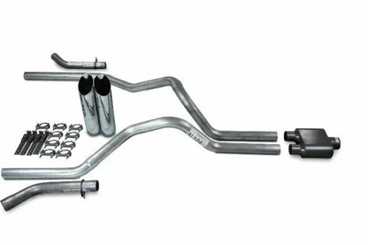 2.5" Dual Exhaust Kit for Dodge Ram 1500 (2019–2025) - 1 Chamber Slash Tips