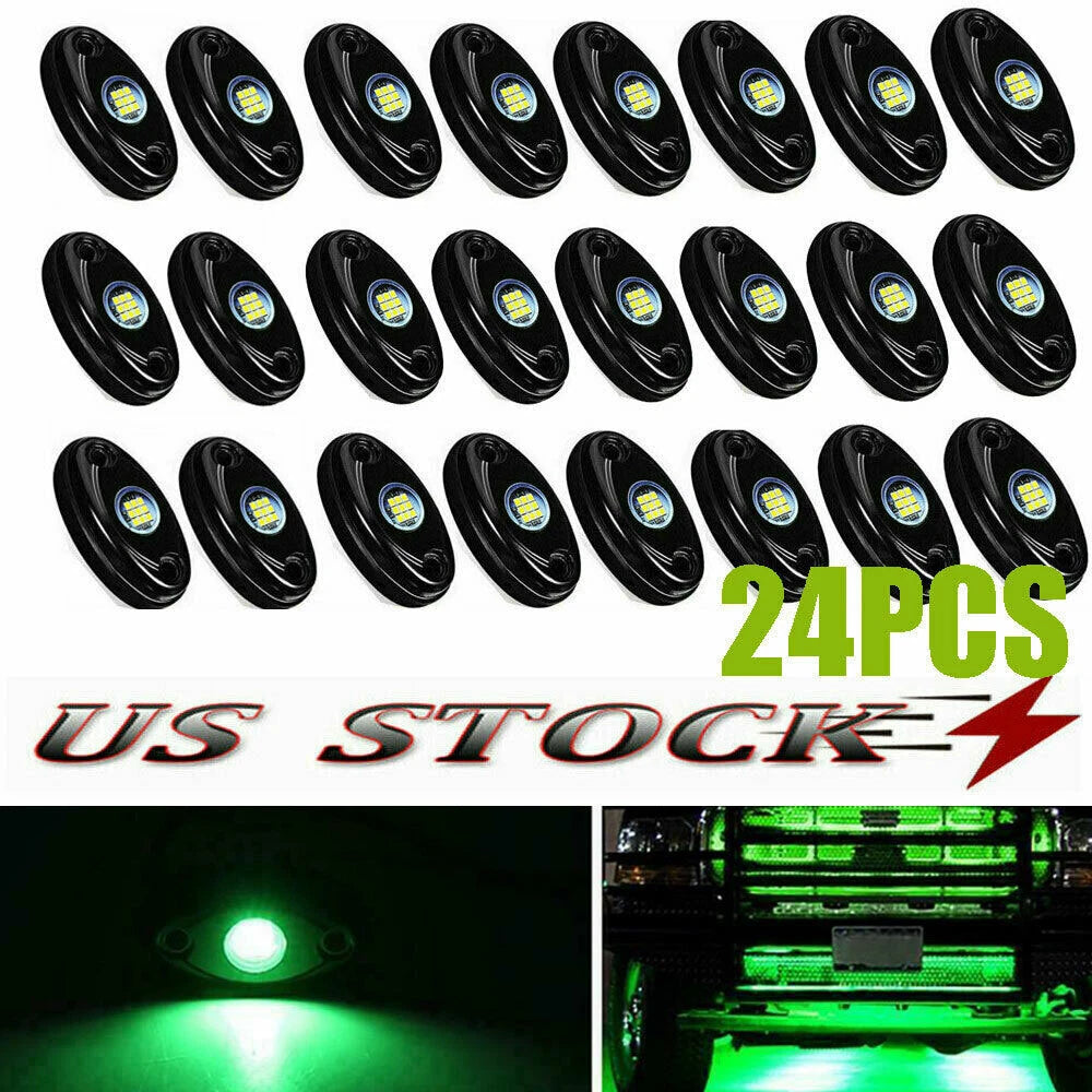 24 Pods LED Rock Lights for Jeep (2010–2023)