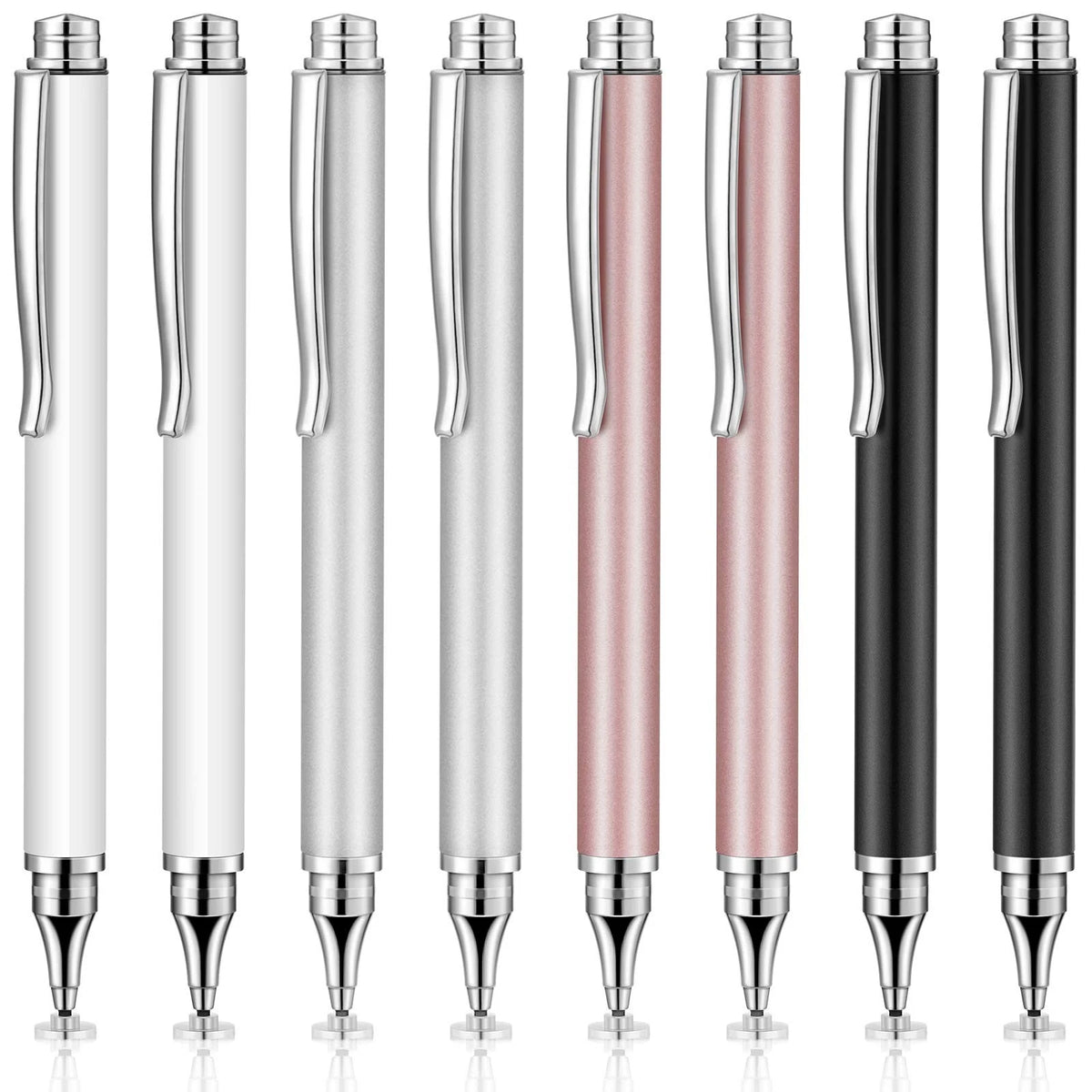 8X Capacitive Stylus Pens for Touch Screen (4.92 inches, Silver)