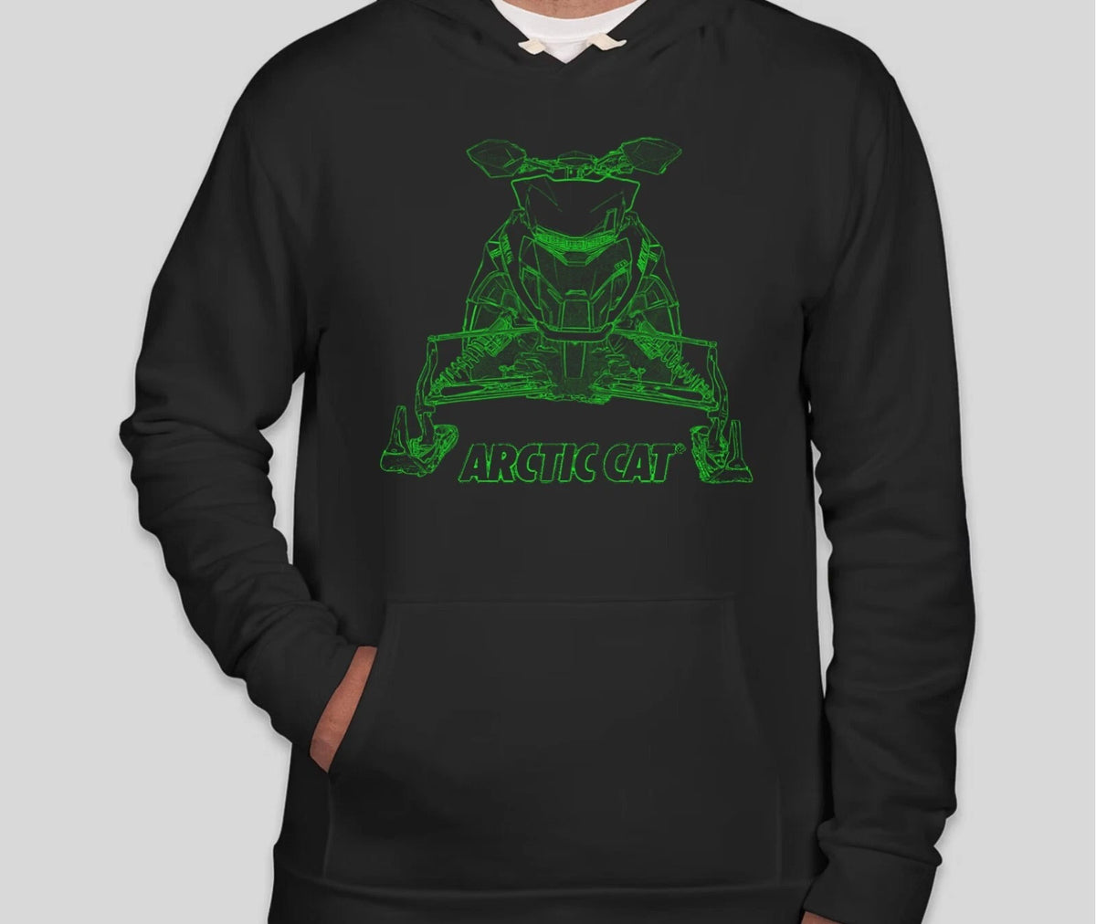 Arctic Cat Snowmobile Hoodie for Men (M, L, XL) - GSLEDH