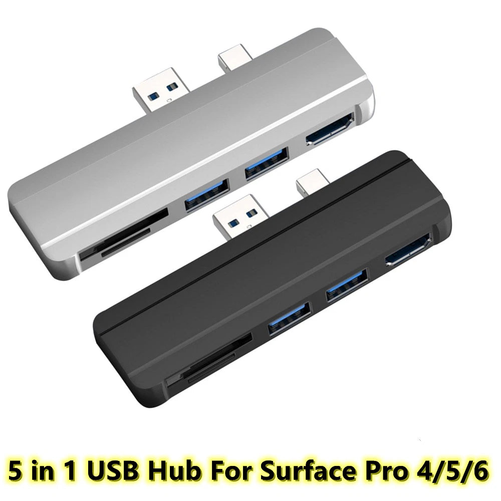 SD/SDHC/Micro SD USB Hub Docking Station Adapter for Surface Pro 4/5/6