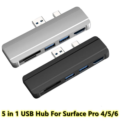 SD/SDHC/Micro SD USB Hub Docking Station Adapter for Surface Pro 4/5/6