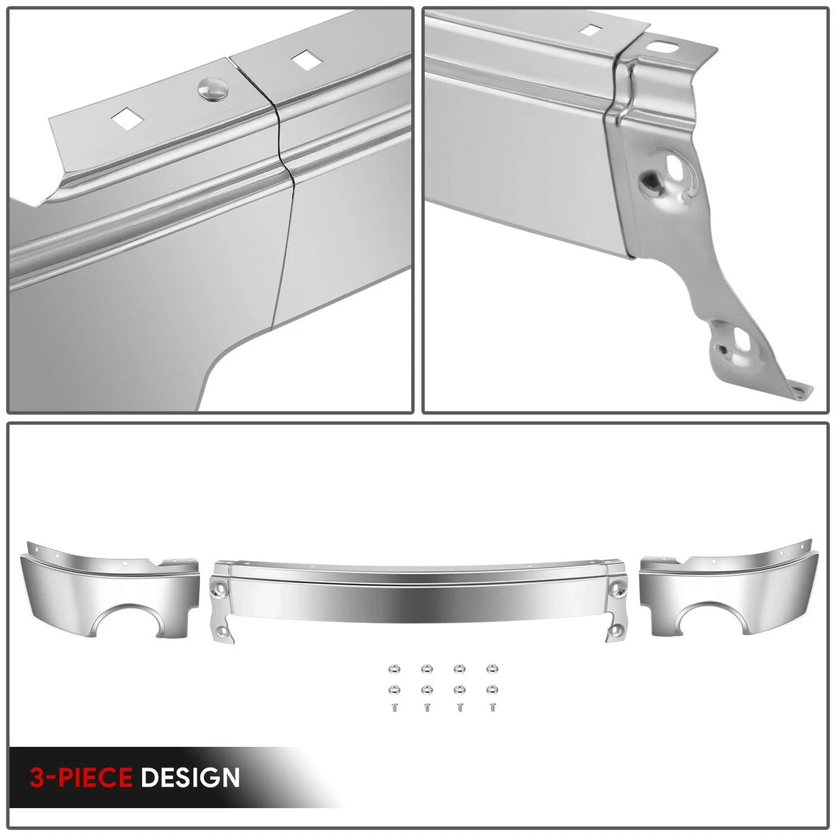 Chrome Steel Front Bumper Face Bar for GMC Sierra 1500 (2007–2013)