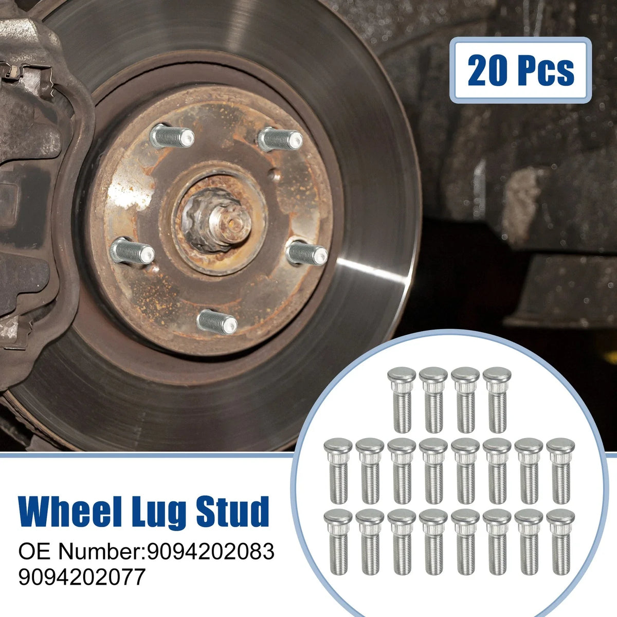 20 Pcs M14x1.5 Wheel Lug Stud for Lexus LS460 LX570 (2007–2019) No. 9094202083