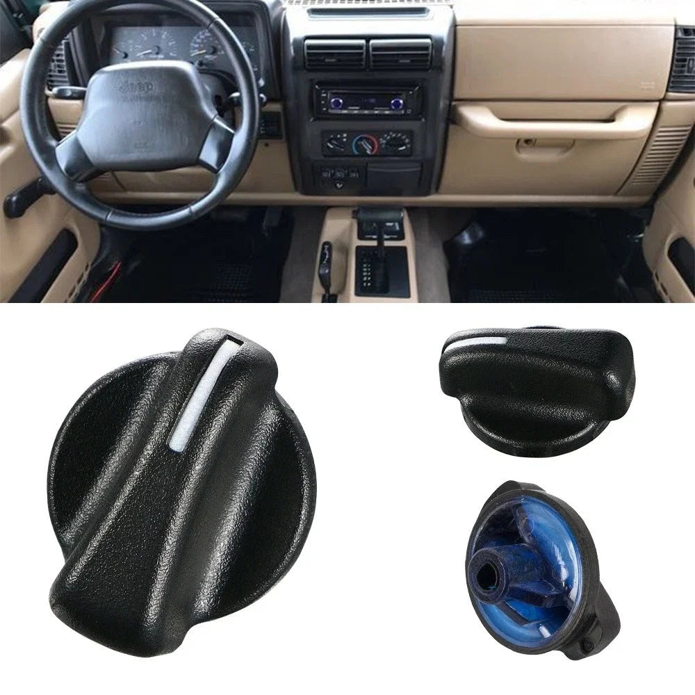 Set of 2 Fan Control Knob Speed A/C Heater for Jeep Wrangler TJ (1999–2006) 5011218AA