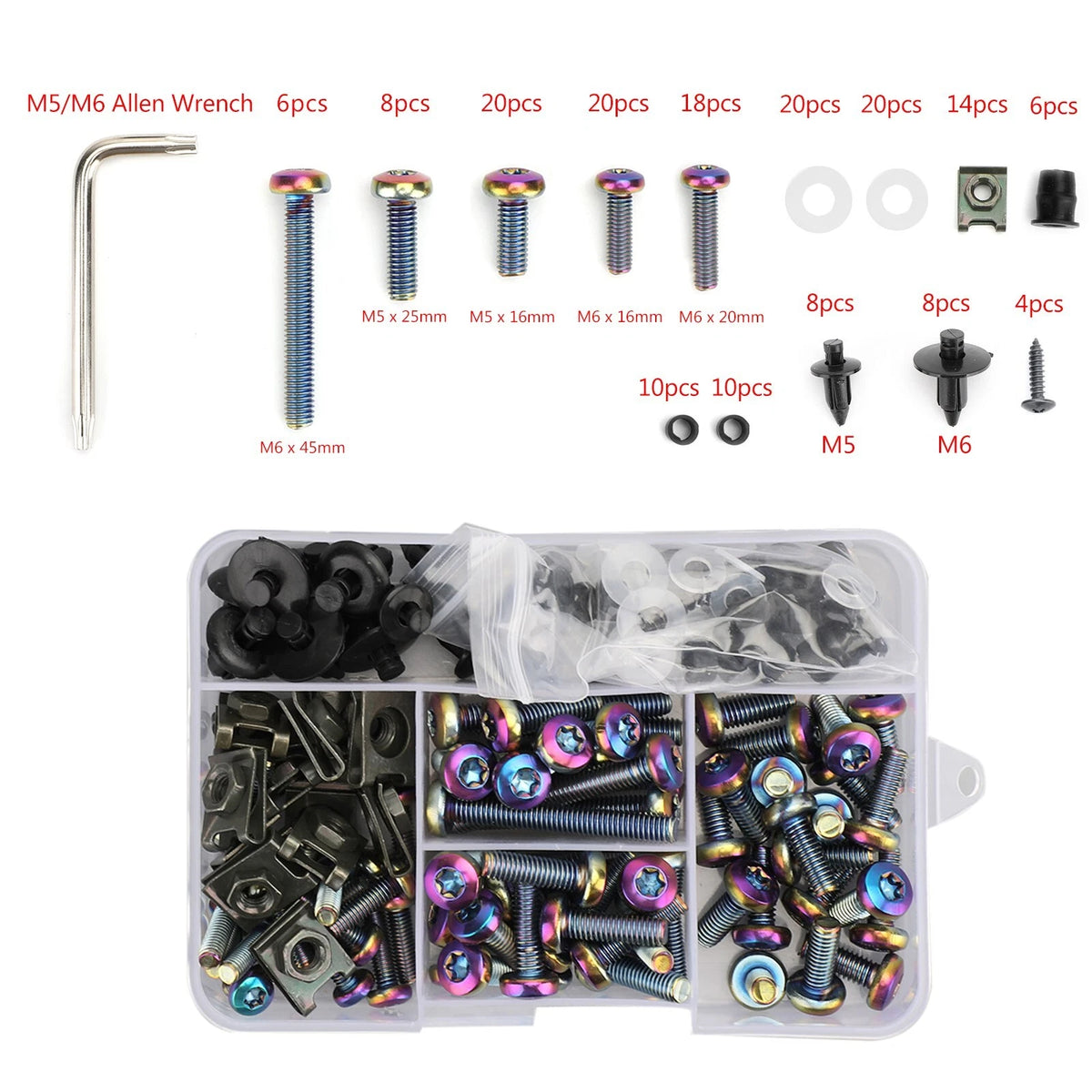Windscreen Fairing Bolt Kit for Motor UE (M525-A045-Color)