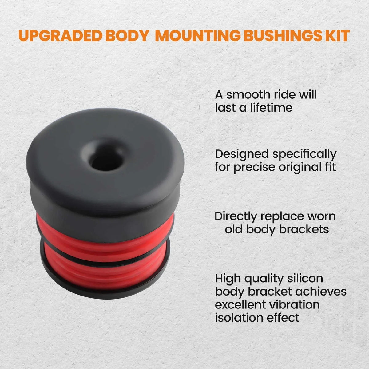Silicone Body Mount Bushings Kit for Ford Super Duty F250/F350 (2008–2016)