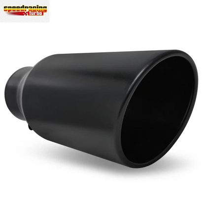 15" Black Slant Exhaust Pipe Tip for Universal Fit (5" Inlet, 7" Outlet)