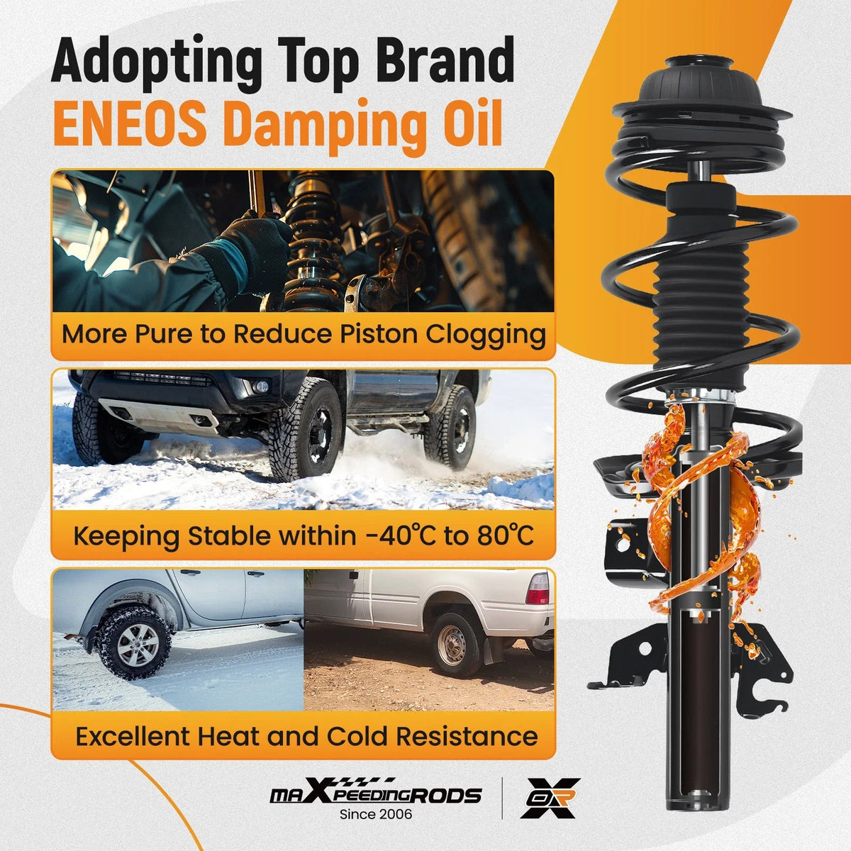 Set of 2 Front Suspension Struts for Dodge Dart GT (2013–2016)