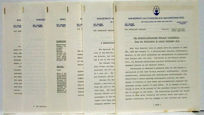 Maserati Biturbo Quattroporte Press Kit (1986)