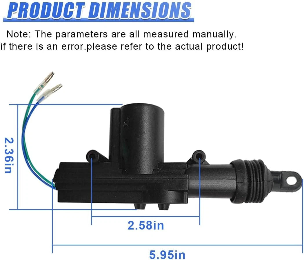 Set of 4 Heavy Duty Power Slave Door Lock Actuator Motors 12V