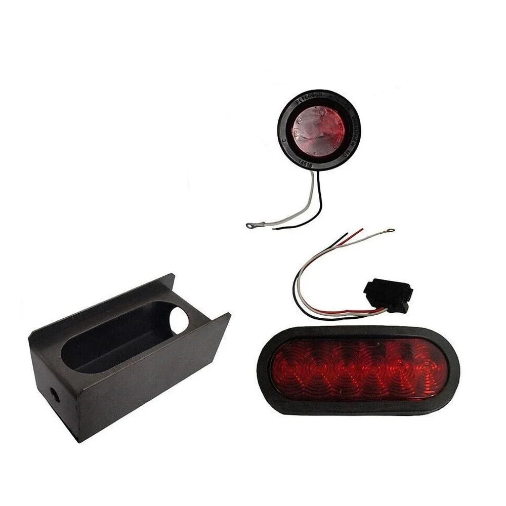 Oval Tail Light Box (Pair) for LED Light Kit (6" Oval, 2" Round)