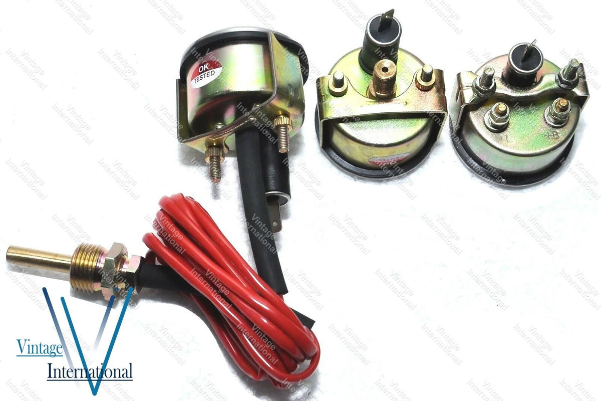Oil Pressure Ammeter & Temperature Gauge Set for Oliver Tractor