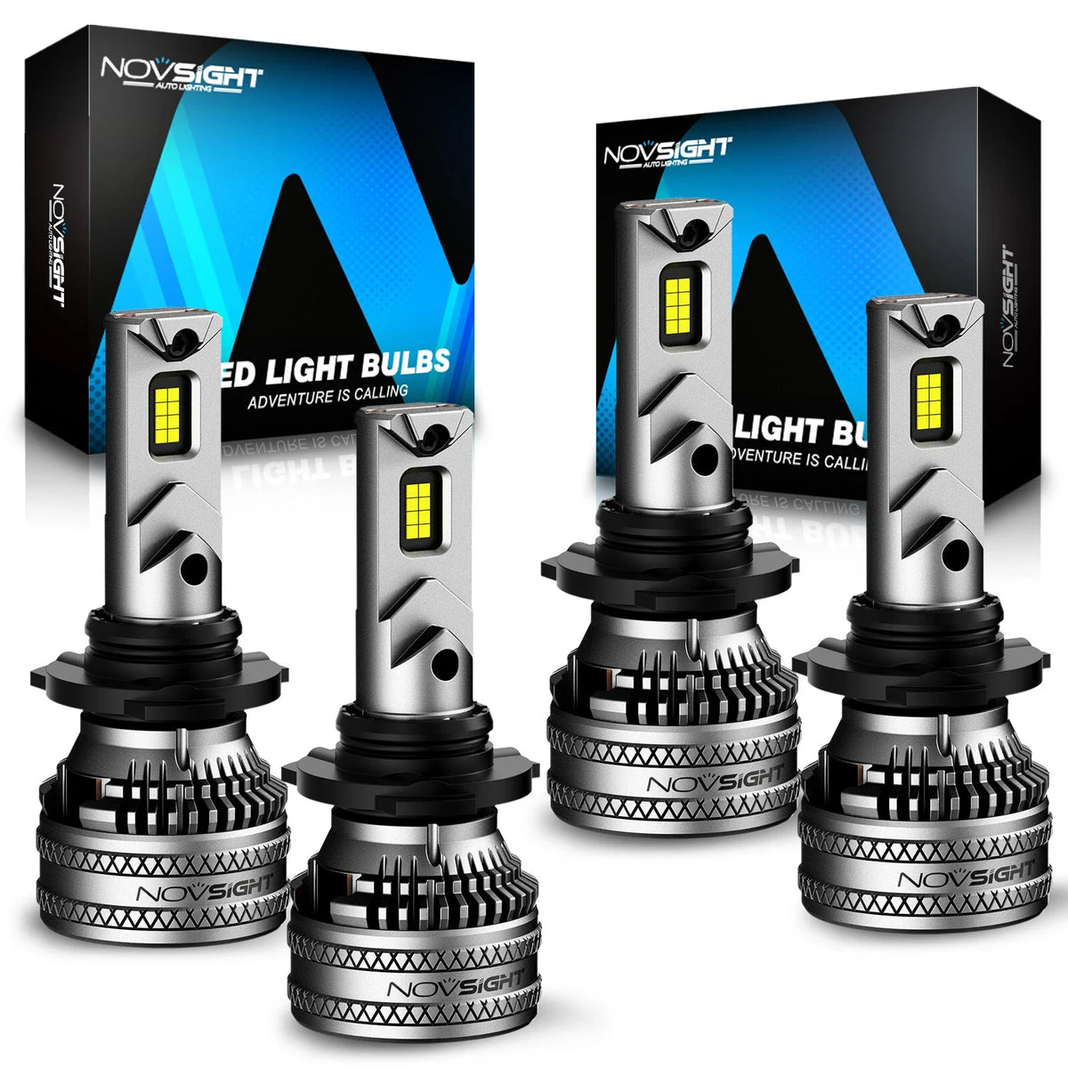 Set of 2 NOVSIGHT 9005 9006 LED Headlight Bulbs 6500K 40000LM for HB3 HB4