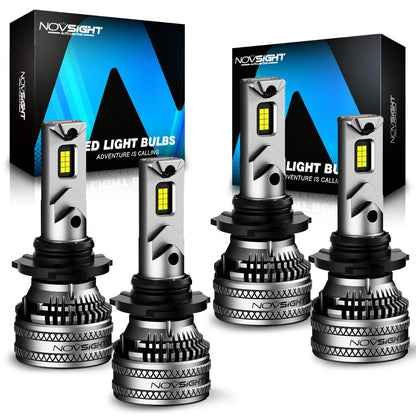 Set of 2 NOVSIGHT 9005 9006 LED Headlight Bulbs 6500K 40000LM for HB3 HB4