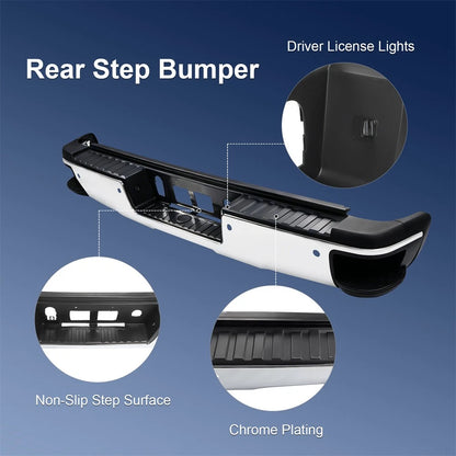 Chrome Rear Bumper for Chevy Silverado 1500 (2014–2018) GM1103175, GM1103179