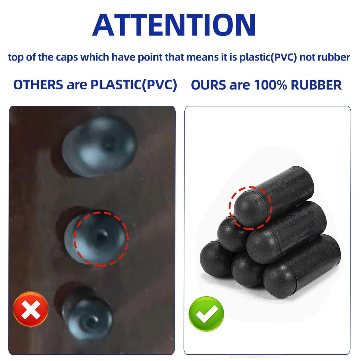 63 PCS Rubber Vacuum Caps Plug Kit for Assorted Hoses