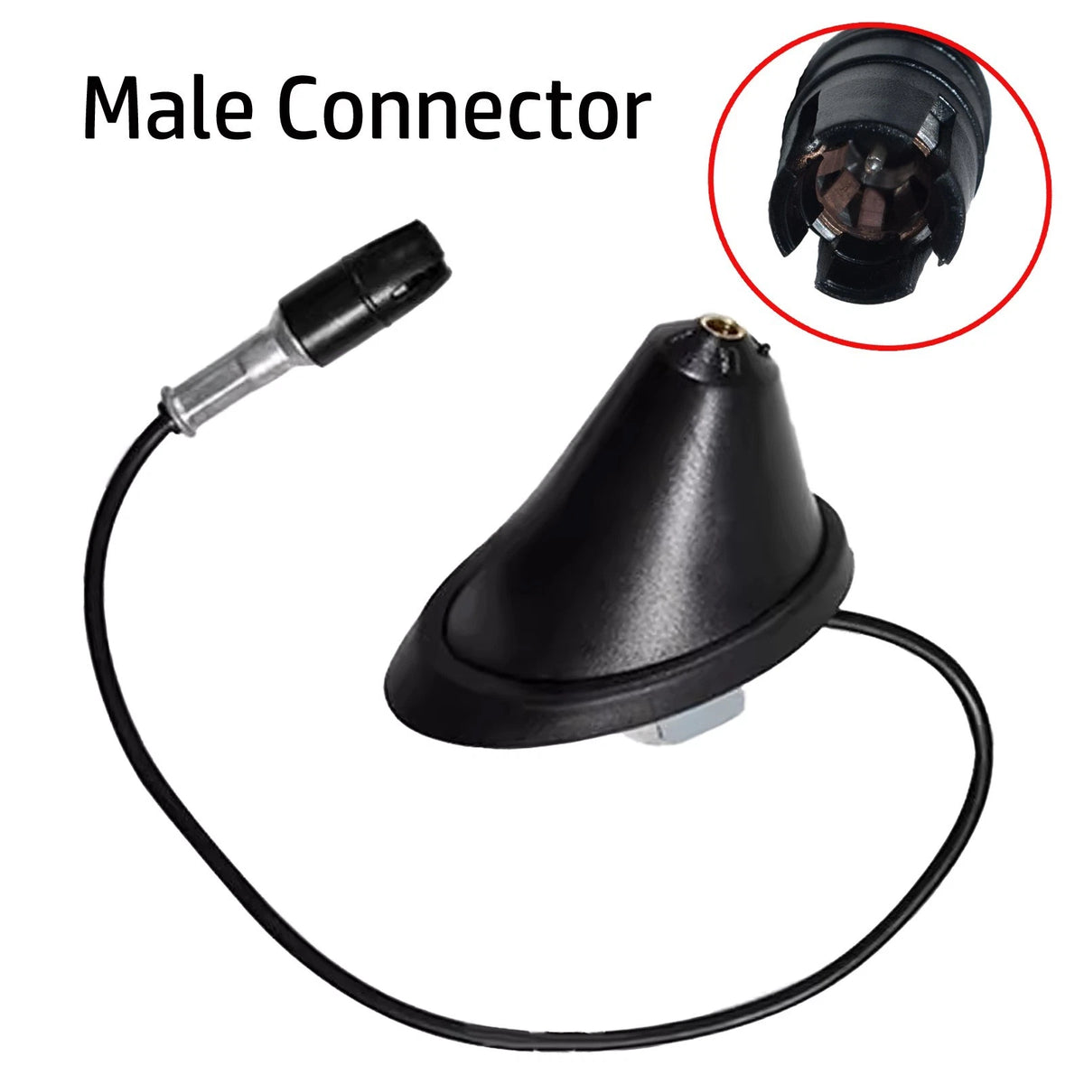 Antenna Male Connector for Fiat 500, Panda (Replacement Part)