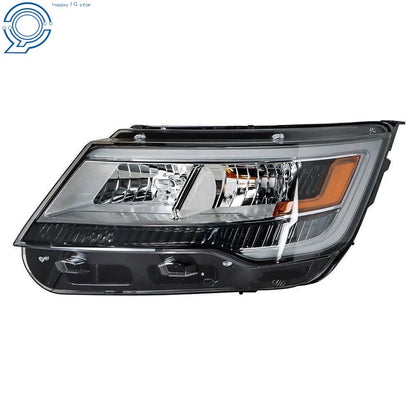Halogen Headlights for Ford Explorer (2016–2018) with LED DRL Chrome Housing