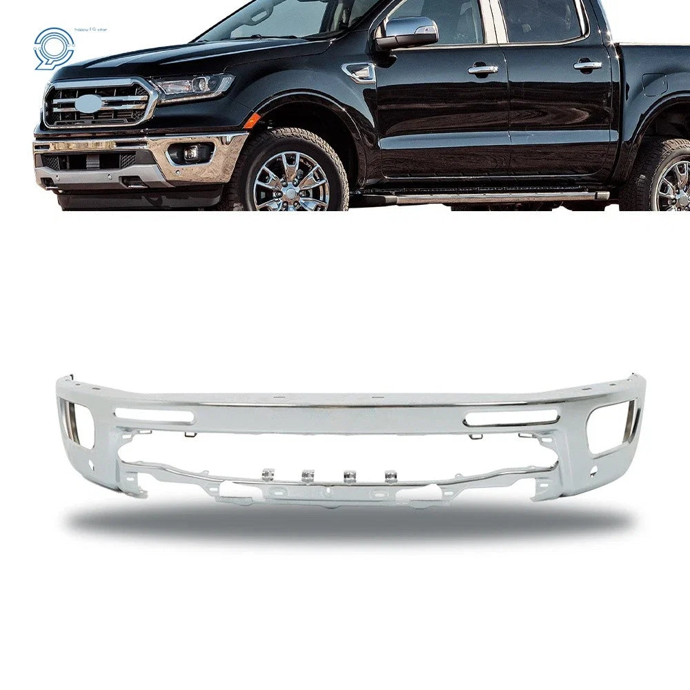 Chrome Front Bumper with Sensor Holes FO1002438 for Ford Ranger (2019–2023)