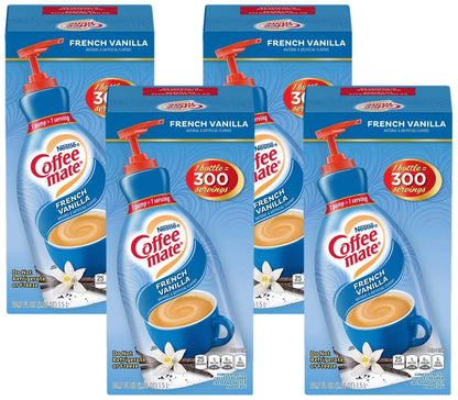 Pack of 4 Coffee Mate Creamer for Coffee (50.7 Fl Oz, French Vanilla)