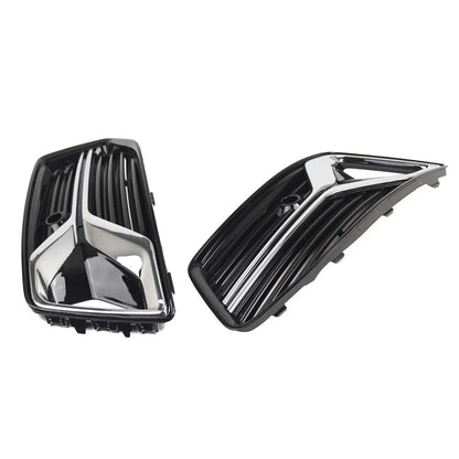 2X Front Fog Light Grille Cover Chrome Trim for Audi A6 S6 C8 (2019–2023)