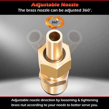 4 Pack Brass Deck Jet Nozzle Replacement for Swimming Pool Spa