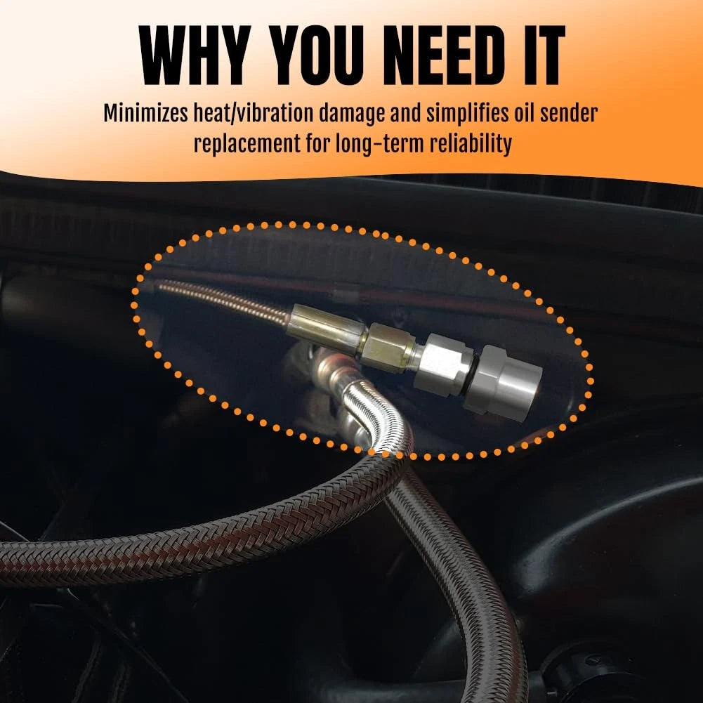 Oil Pressure Gauge Relocation Adapter for C5 C6 Corvette (1997–2013)
