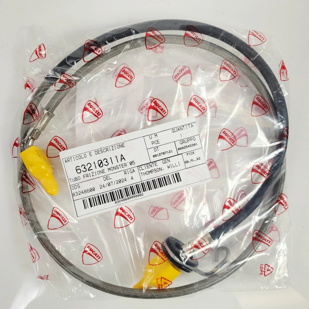 Clutch Line Hose Pipe for Ducati Monster S2R S4R (620–1000) 63210311A