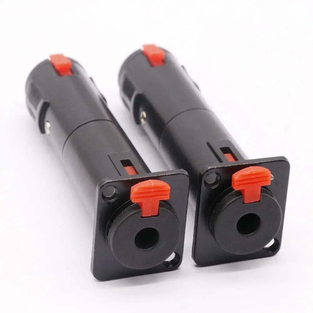 4-Pack 1/4 TRS to TRS Female Audio Feed Thru Connector for D Panel Mounting
