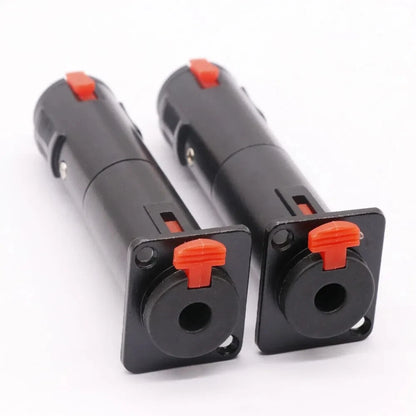 4-Pack 1/4 TRS to TRS Female Audio Feed Thru Connector for D Panel Mounting