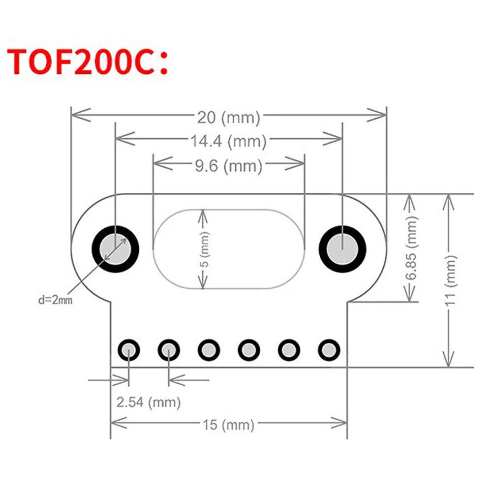 Set of 2 TOF050C Laser Ranging Sensor Module for Arduino