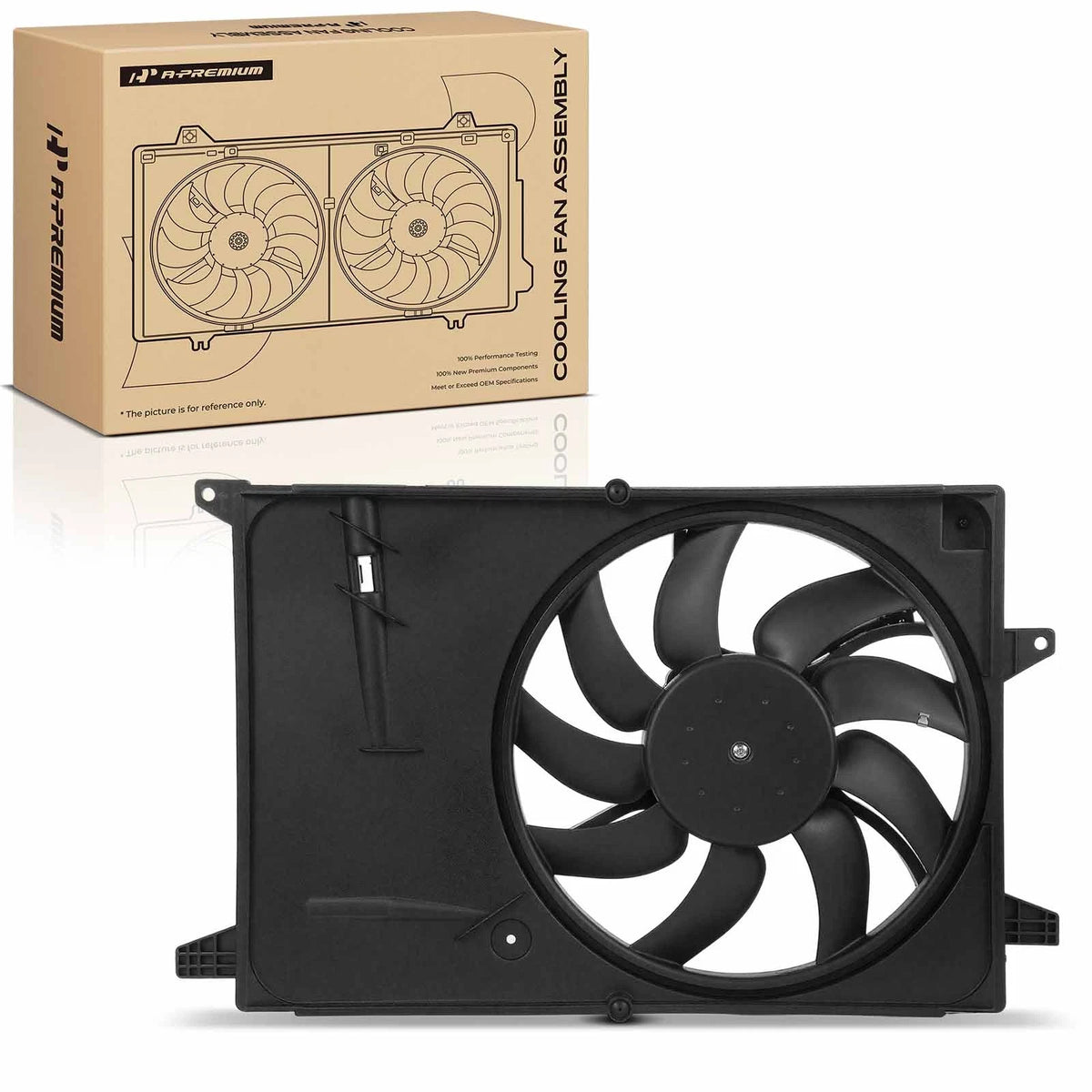 Cooling Fan Assembly w/ Shroud for Chevrolet Spark (2016–2022) 75973, 42426778, 621558